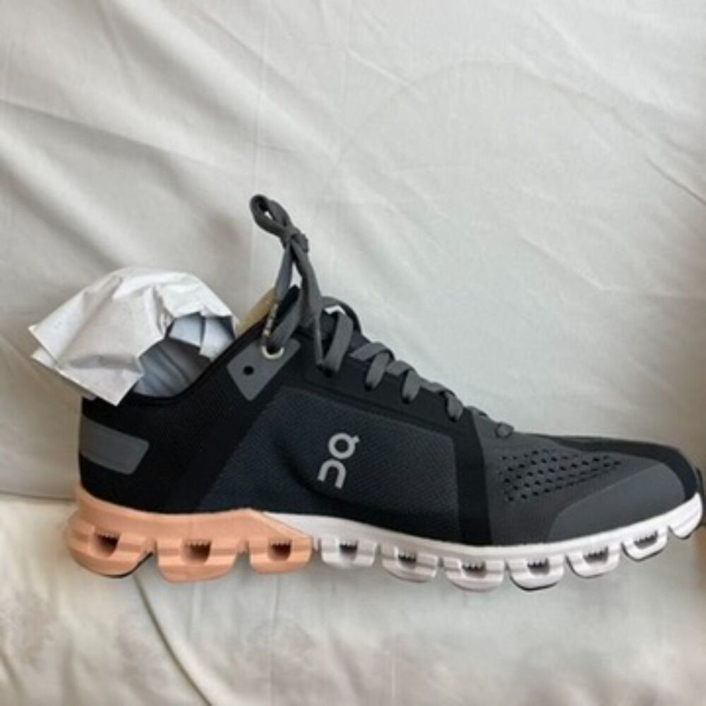 On Running Women's Cloudflow Running Shoes Size 7 NIB Rock Rose Gray Peach - Picture 2 of 6
